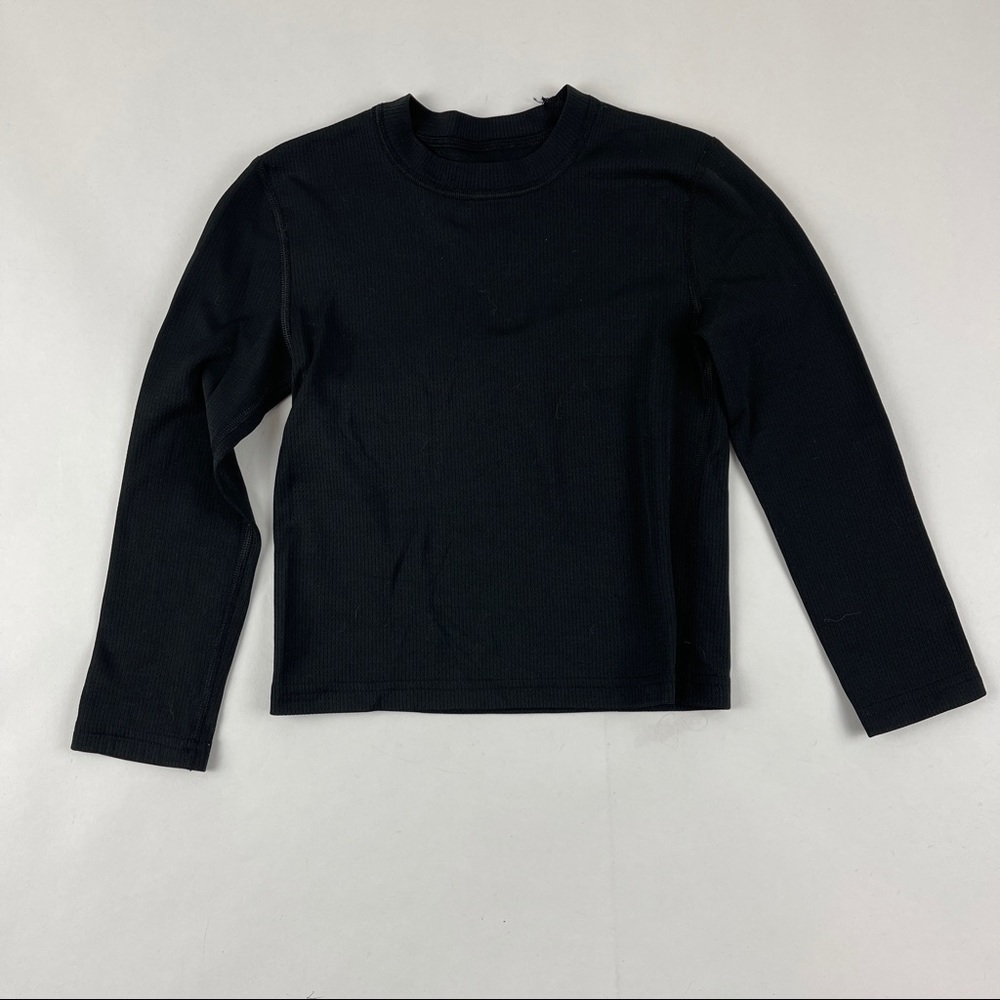 C9 Champion Shirt Boys Small Black Fitted Long Sleeve Crew Neck